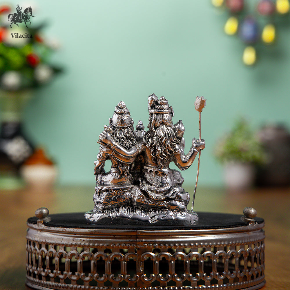 Shiv Parivar Murti | Silver Plated | 4 Inch